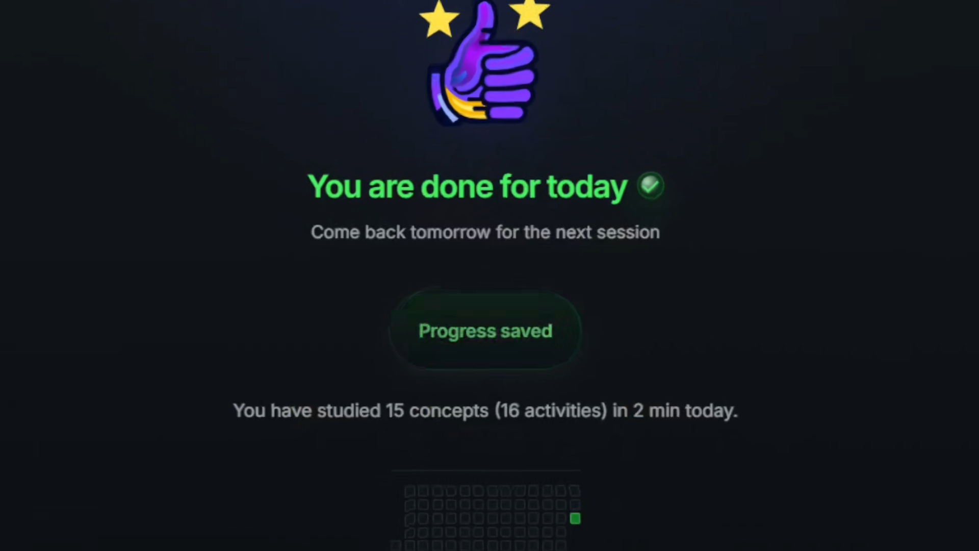 No wasted time deciding what to study