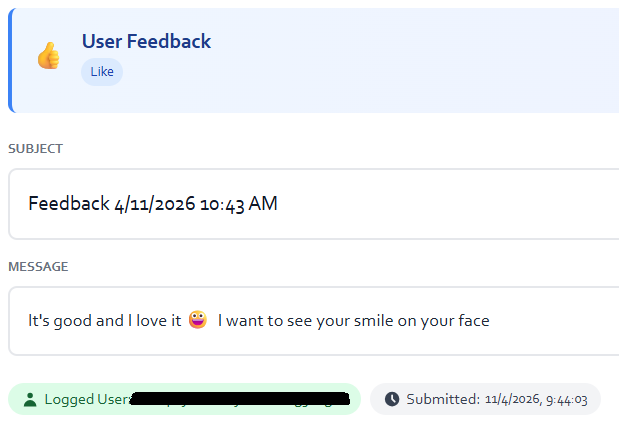 Learner feedback screenshot with a smiling positive reaction